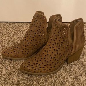 Musse & Cloud brown leather booties, size 10, new without tags or box.